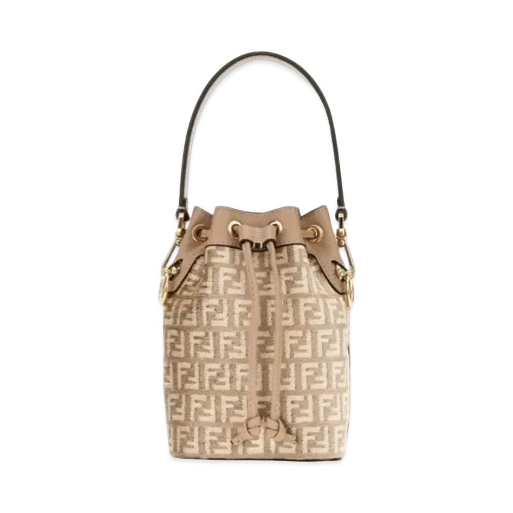 FENDI Mon Tresor Tapes League Fabric Mini Bag FF Motif "Dub Gray"