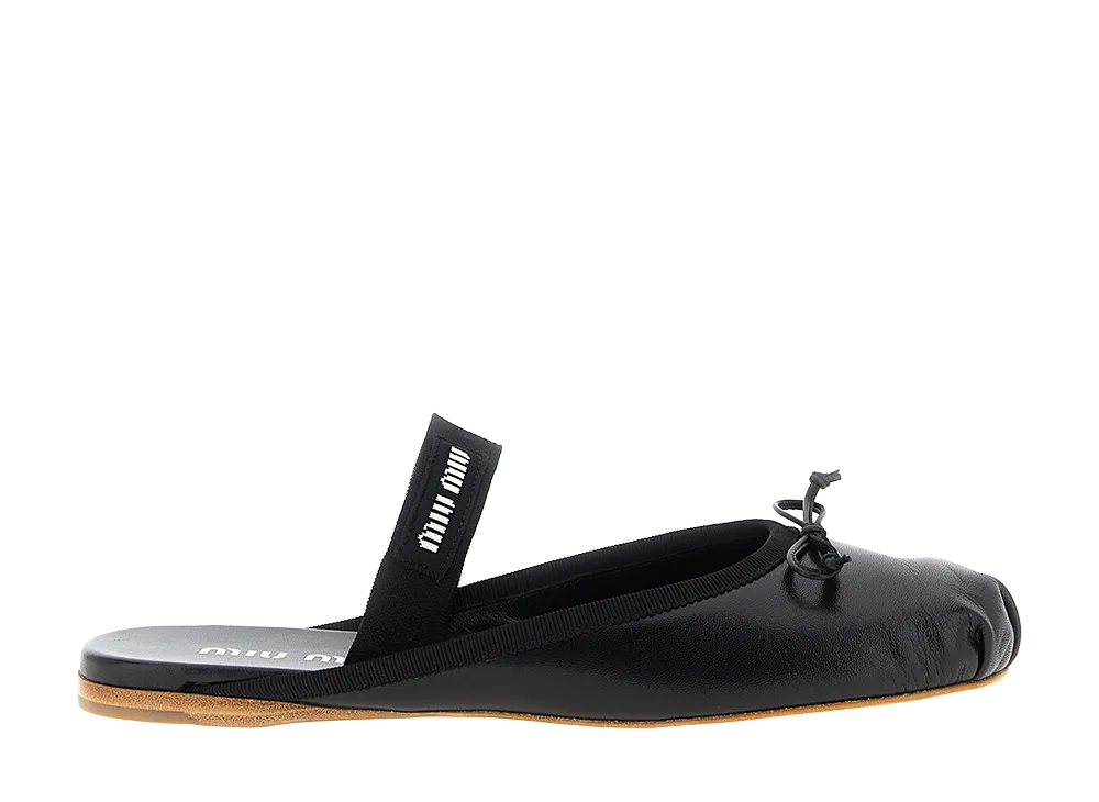 MIU MIU Women's Sabot Ballet Flats "Black"