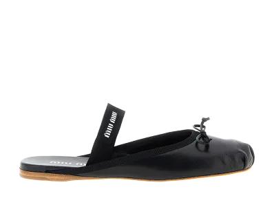 MIU MIU Women's Sabot Ballet Flats "Black"
