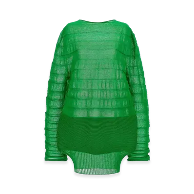 ISSEY MIYAKE Womens Moving Knit Top "Green"