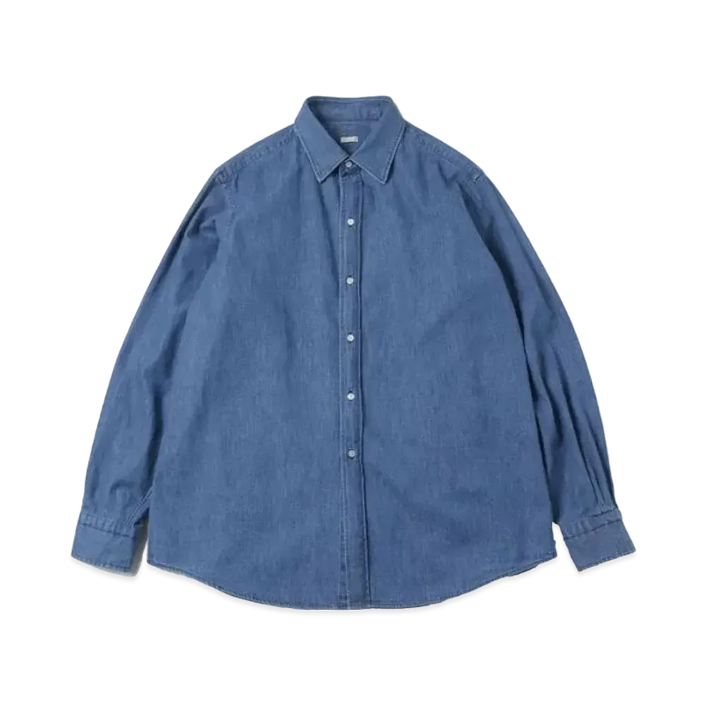 A.PRESSE Washed Denim Shirt "Indigo"