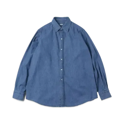 A.PRESSE Washed Denim Shirt "Indigo"