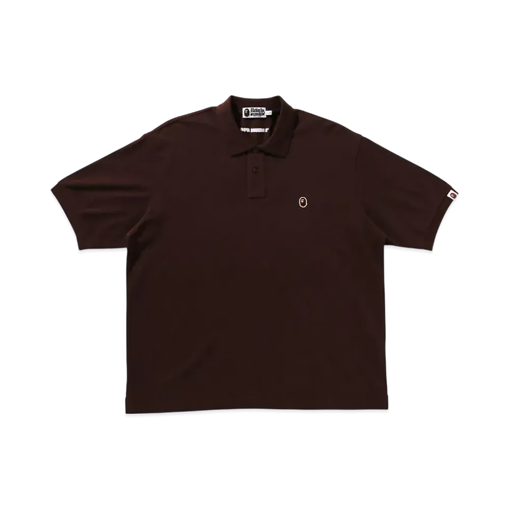 A BATHING APE One Point Relax Fit Polo Shirt "Brown"