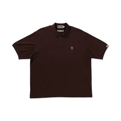 A BATHING APE One Point Relax Fit Polo Shirt "Brown"