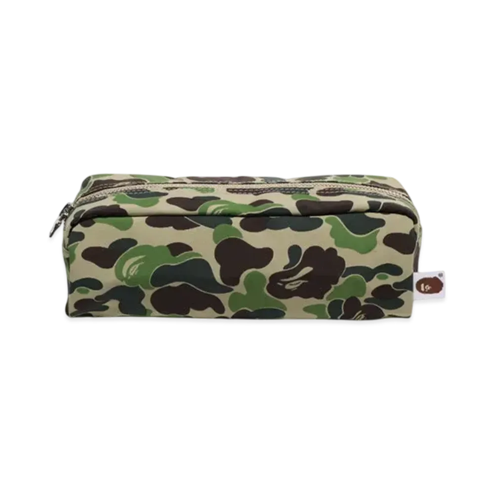 A BATHING APE Abc Camo Flight Pouch "Green"