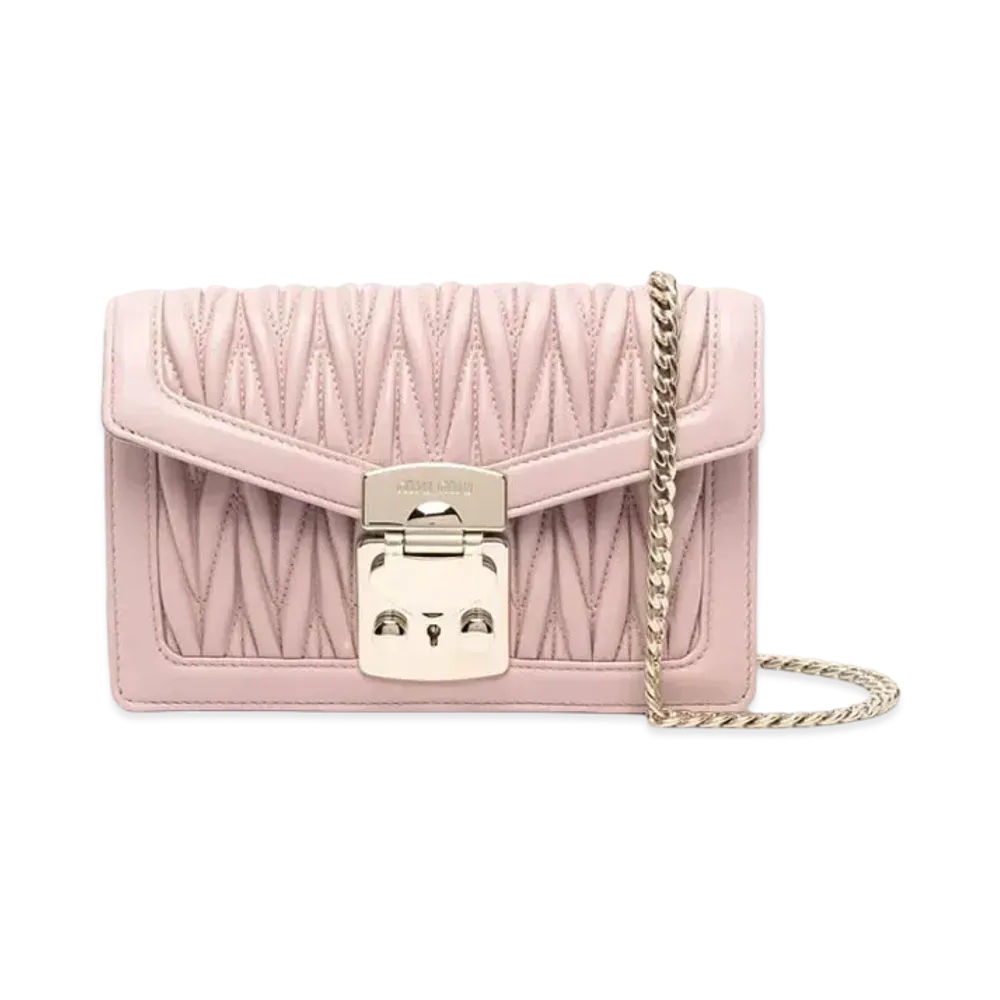 MIU MIU Miu Confidential Matera Theta Leather Bag "Opal"
