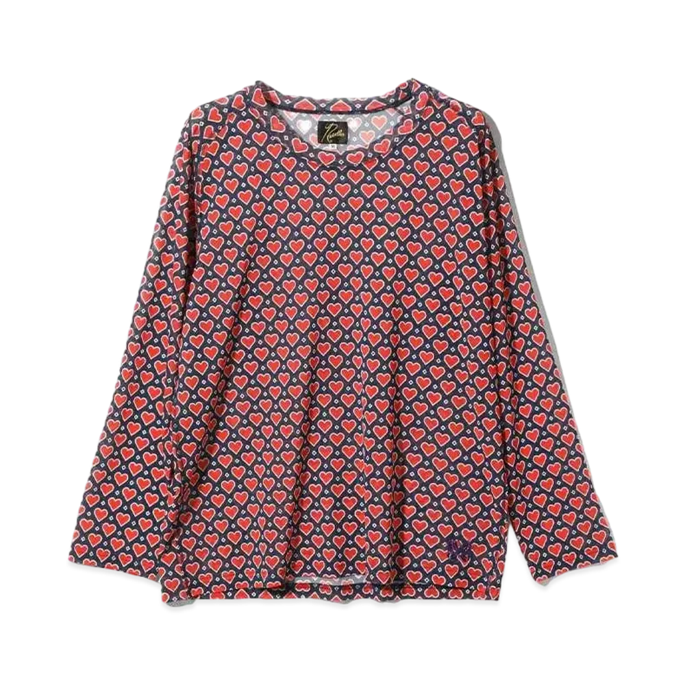 Needles L/S U Neck Tee Poly Mesh "Red"