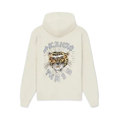 KENZO 'DRAWN VARSITY' Embroidery Oversize Hoodie "Pale Grey"