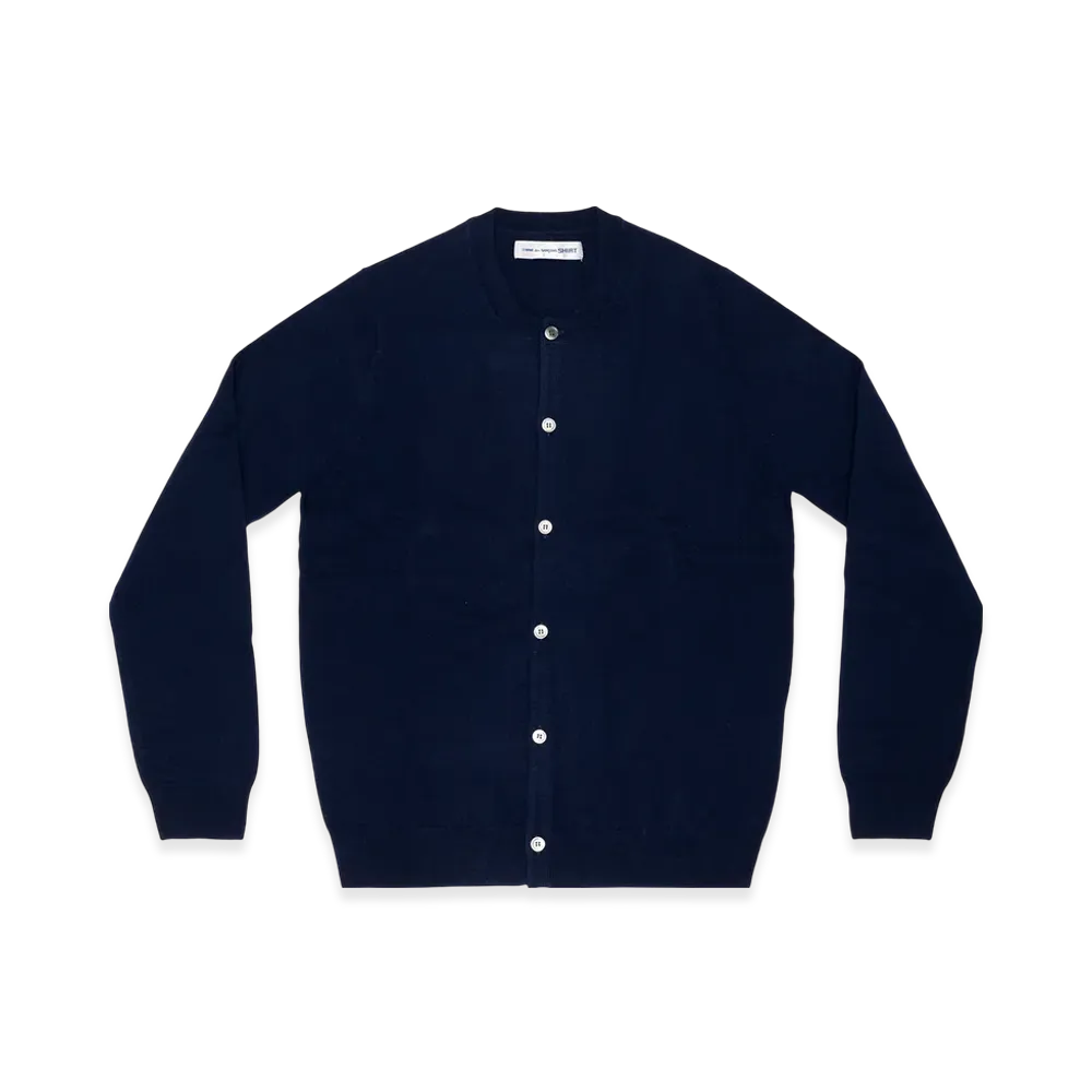 COMME des GARCONS SHIRT Cardigan Round Neck "Navy"