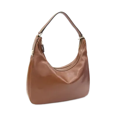 GUCCI Leather One Shoulder Bag "Brown"