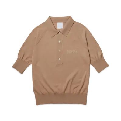 NEW ERA Golf Women's Short Sleeve Knit Polo Shirt "Khaki"