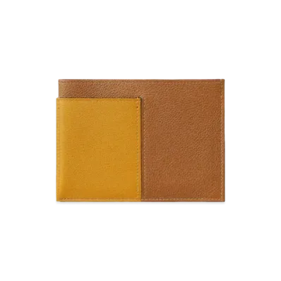 Hermes Necto Card Holder "Toffee/Ambre/Capucine/White"