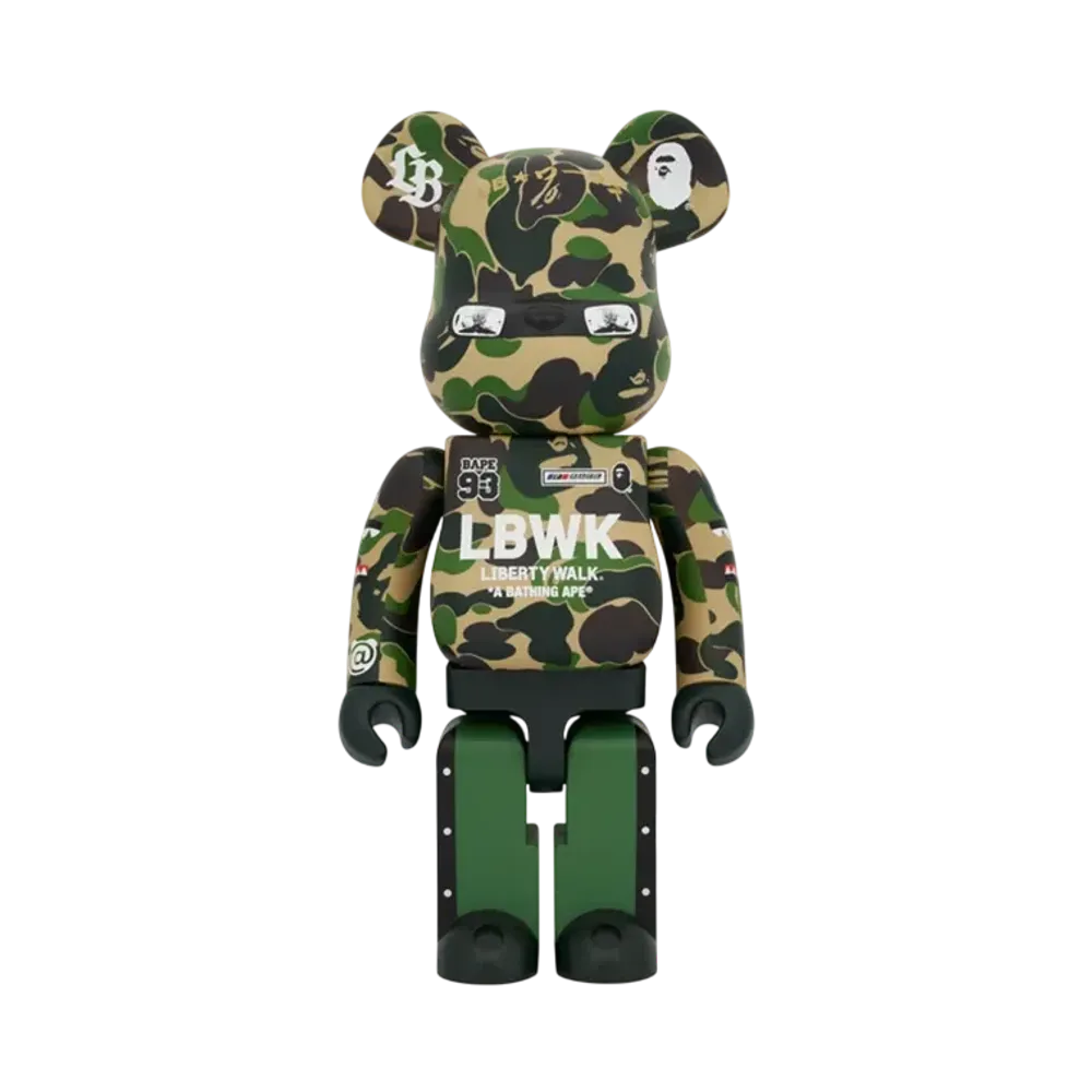 MEDICOM TOY "BEARBRICK" LBWK x BAPE 1000%
