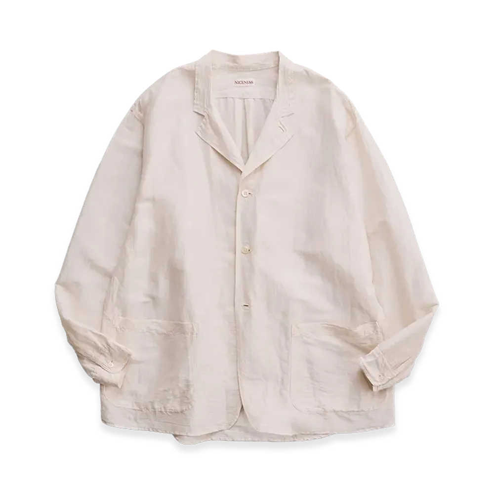 NICENESS D.Maureen Linen Silk Country Coverall "Ecru"