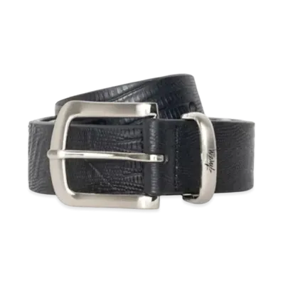 Stussy Lizard Texture Underlay Belt "Black"