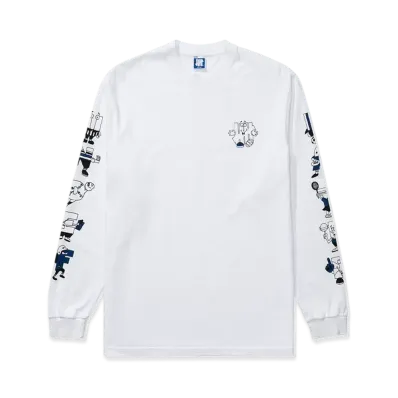 UNDEFEATED MASCOTS L/S TEE - 80289 "White"