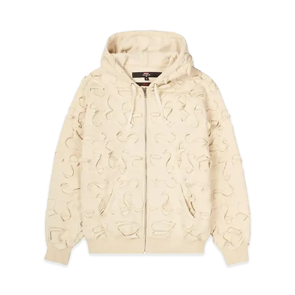 Supreme x Griffin Zip Up Hooded Sweatshirt "Natural"
