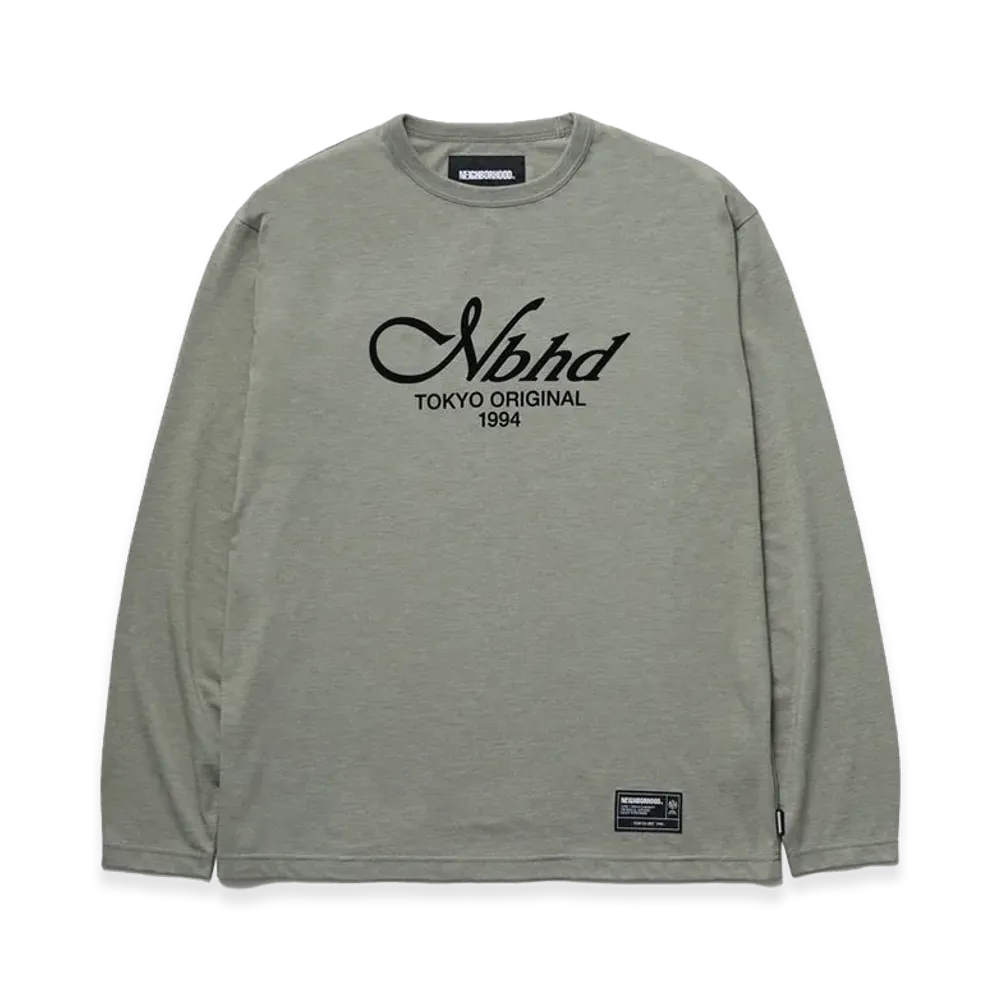NEIGHBORHOOD Heather Fabric Tee LS "Olive Drab"