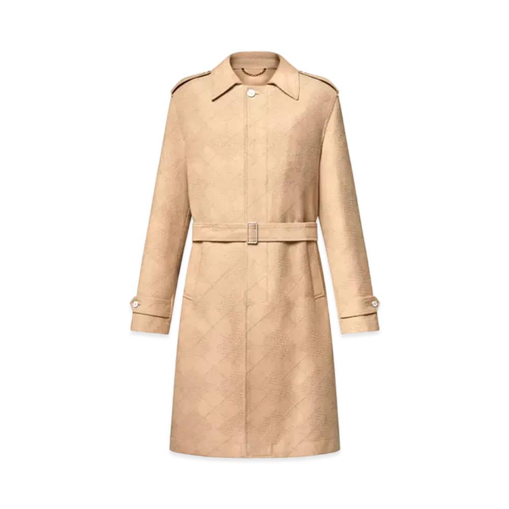 Louis Vuitton Cotton-Silk Blend Trench "Camel"