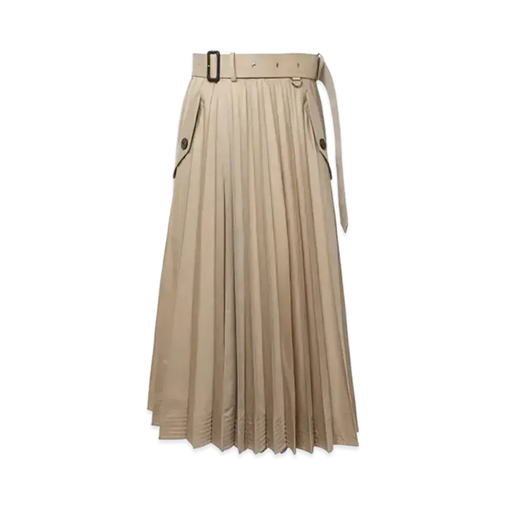 sacai Cotton Gabardine Skirt "Beige"