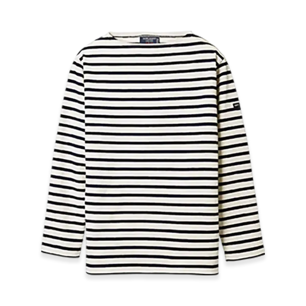SAINT JAMES Boatneck Long Sleeve T-shirt Guildo "Ecru Marine"