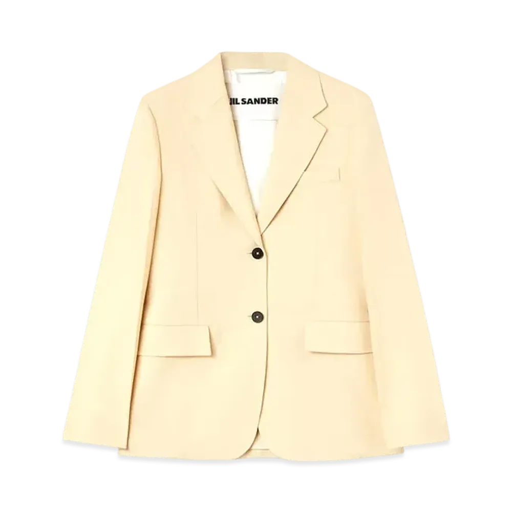 Jil Sander Women's Techno Gabardine Tailored Jacket "Champagne"
