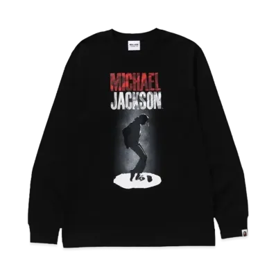 A BATHING APE x MICHAEL JACKSON L/S Tee "Black"