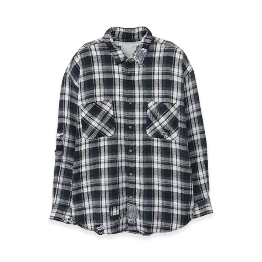 MADNESS Cotton Flannel Shirt "Black"