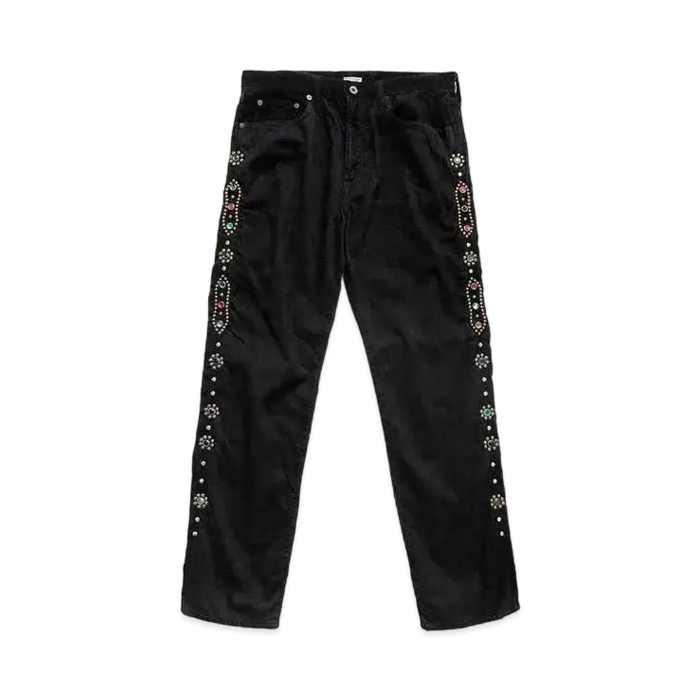 KAPITAL 14W HEAVY CORDUROY 裏起毛 5P MONKEY CISCO(STUDS REMAKE ) "Black"
