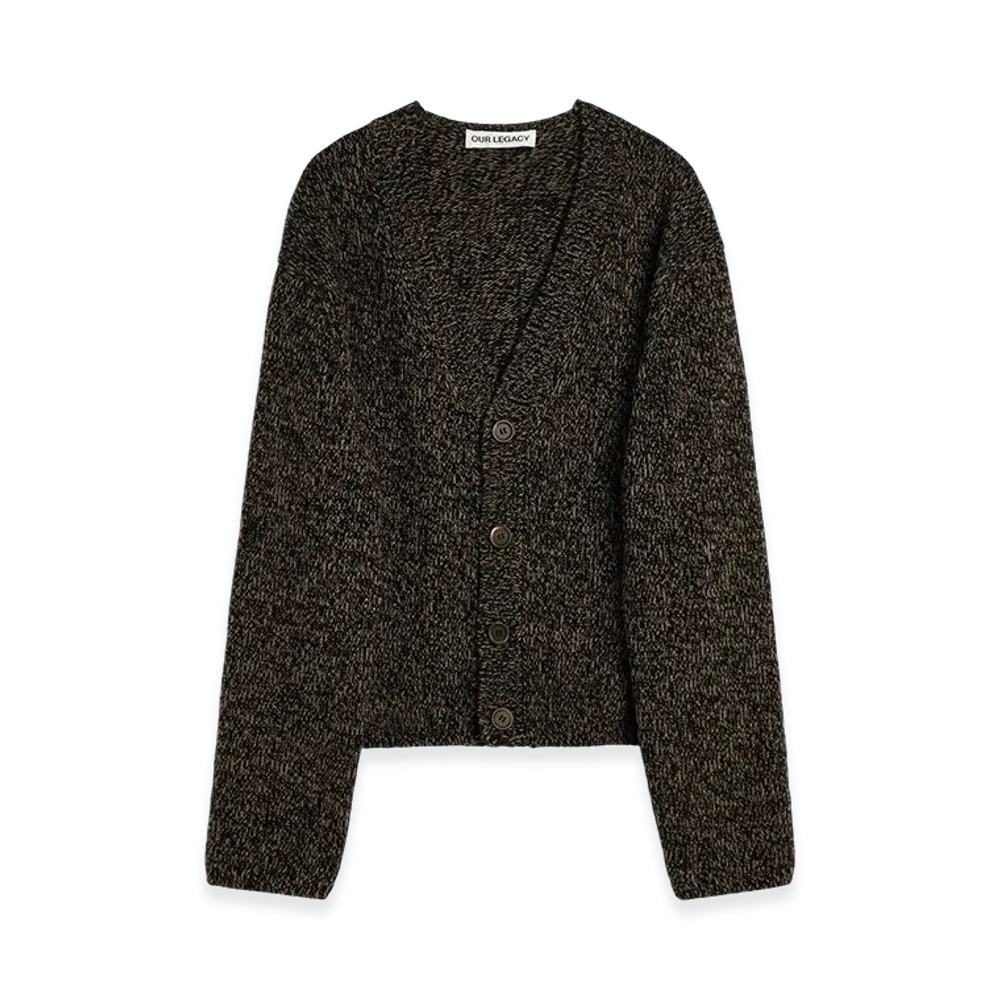 OUR LEGACY Academy Cardigan "Bear Twist Mouline Wool"