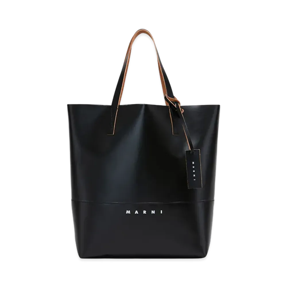 MARNI Open Shopper with Marni Tag "Black"
