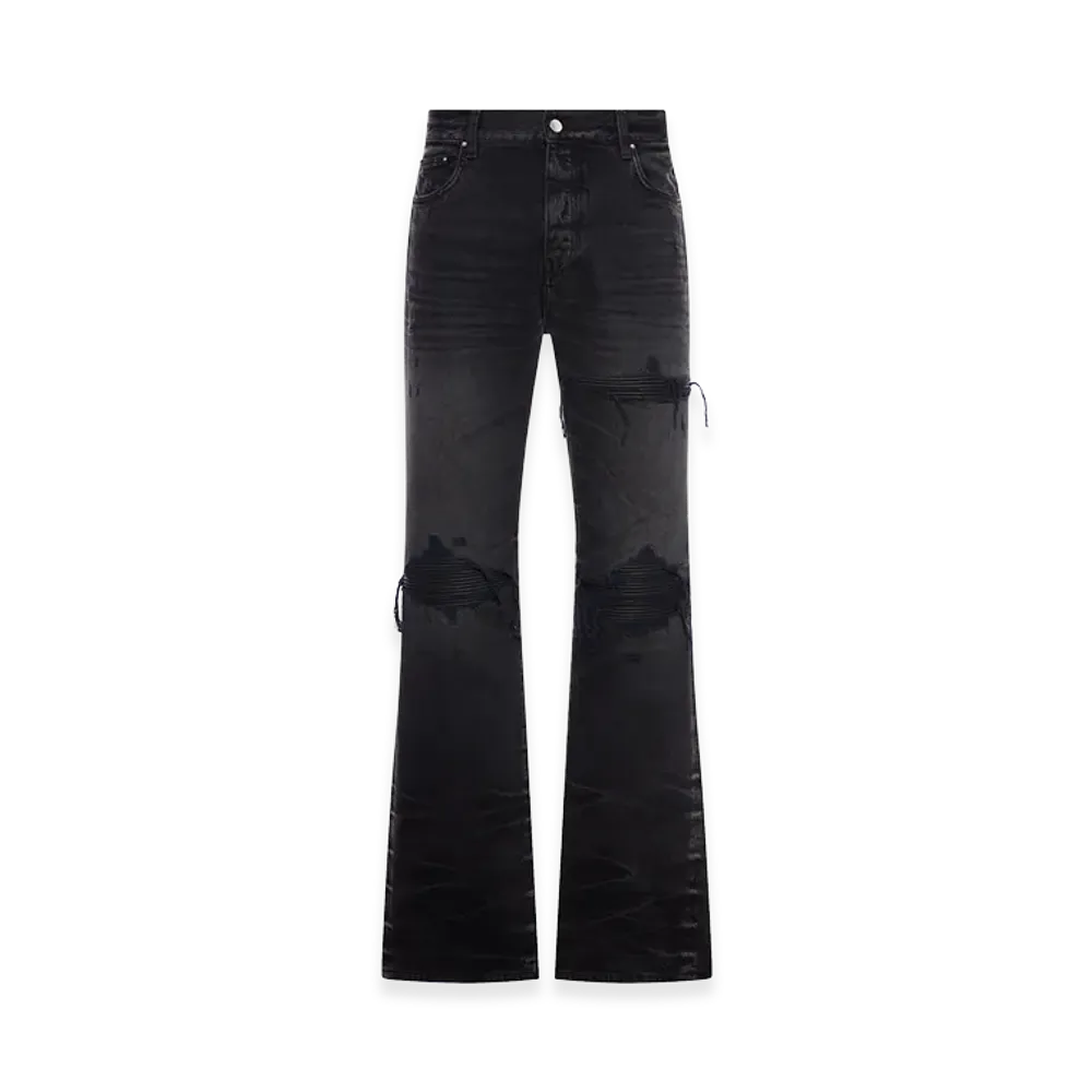 AMIRI Leather Straight MX1 Jeans "Black"
