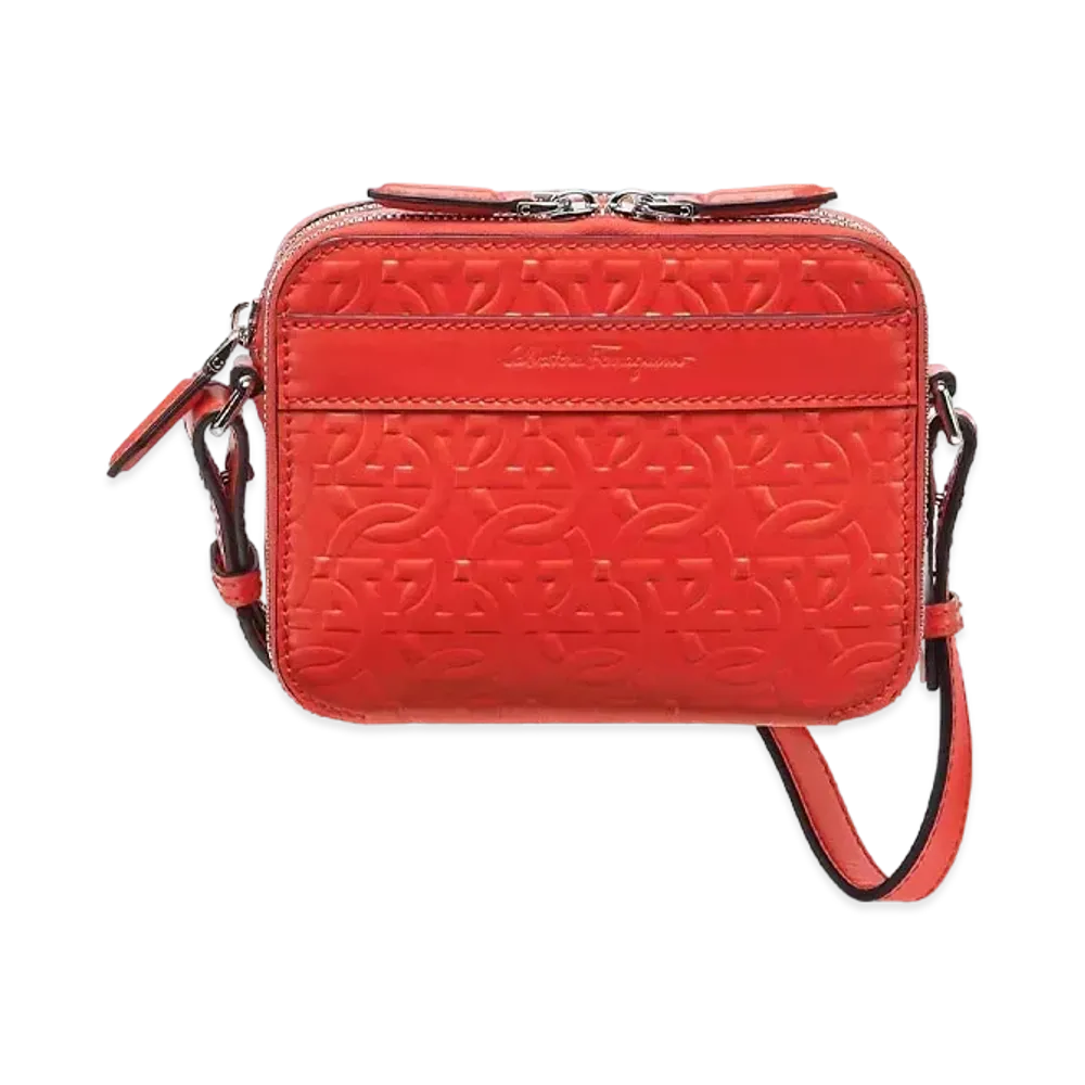 Salvatore Ferragamo Shoulder Bag "Candy Apple Red/Black"