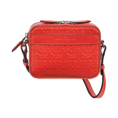 Salvatore Ferragamo Shoulder Bag "Candy Apple Red/Black"