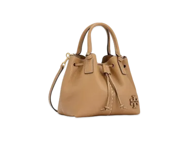 Tory Burch McGraw Drawstring Satchel "Tiramisu"