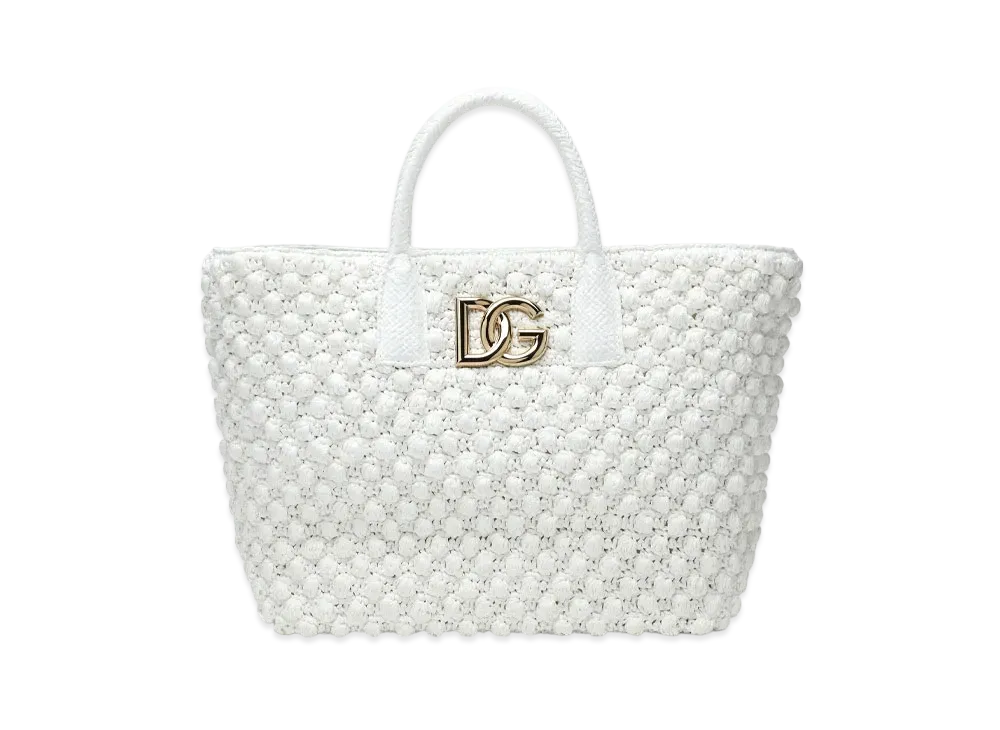 Dolce&Gabbana Shopping Bag Lafia Crochet "White"