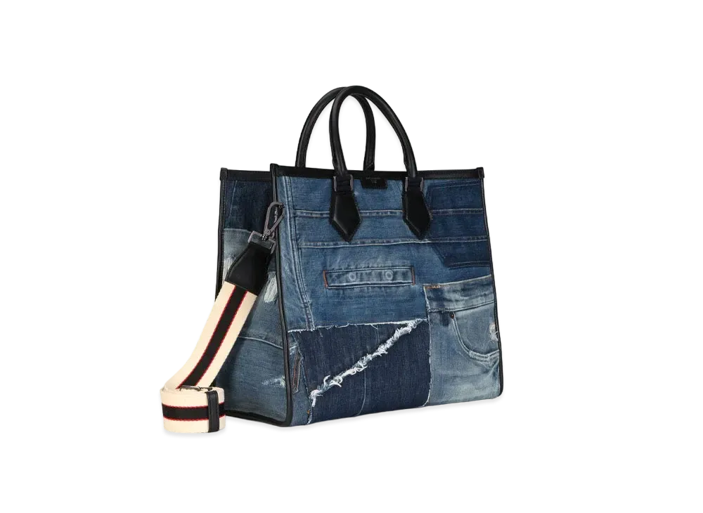 Dolce&Gabbana EDGe Shopping Bag Denim Patchwork "Blue"