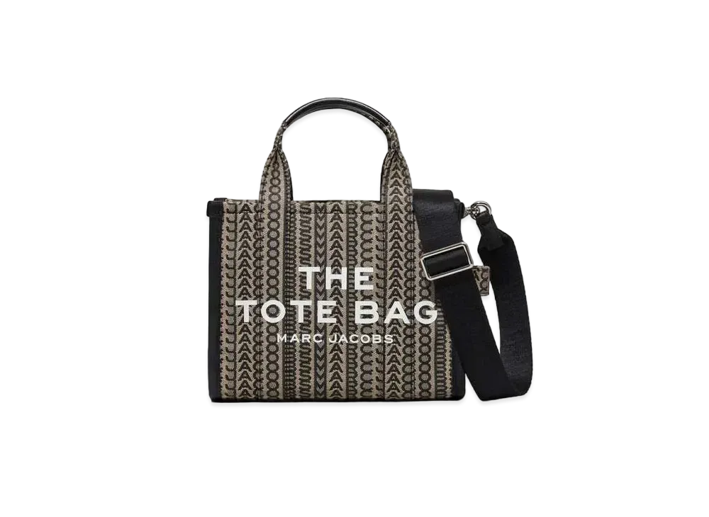 MARC JACOBS Monogram Jacquard Mini Tote Bag "Black"