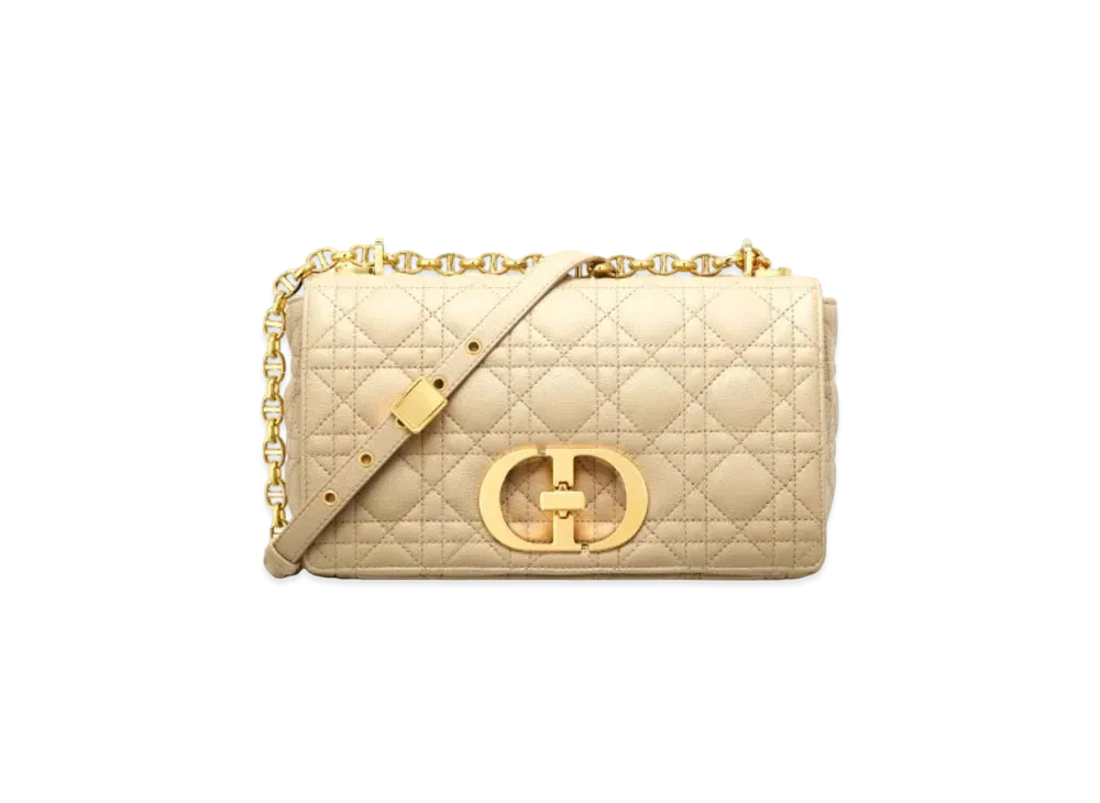 Dior Caro Medium Bag Canage Calfskin "Beige"