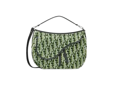 Dior Saddle Soft Bags Oblique Tapestry & Grained Calfskin "Olive"