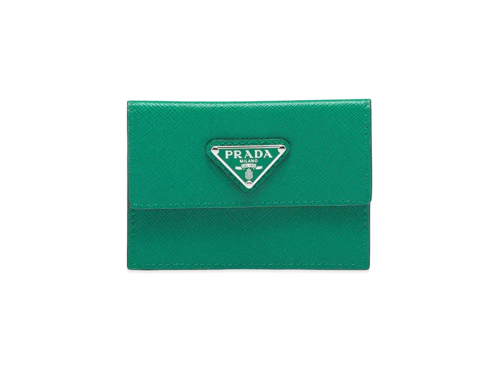 PRADA Saffiano Leather Card Case "Green"