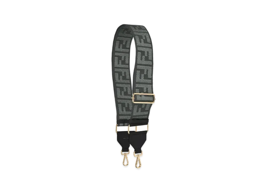 FENDI Strap You Webbing Shoulder Strap "Gray"