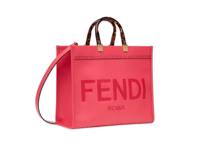 FENDI Fendi Sunshine Medium Leather Shopper "Fuchsia"