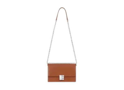 GIVENCHY Medium 4G Bag in Box Leather with Chain "Chestnut"