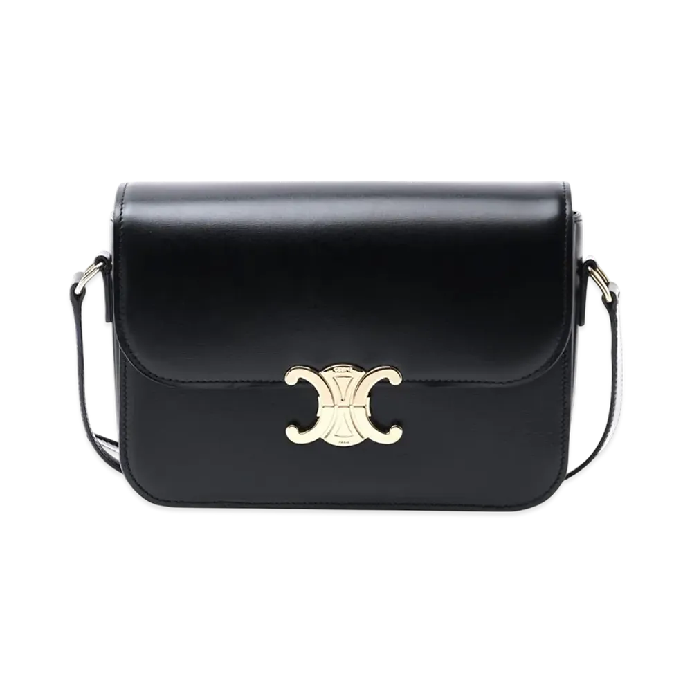 CELINE Classique Medium Triomphe Bag "Black"