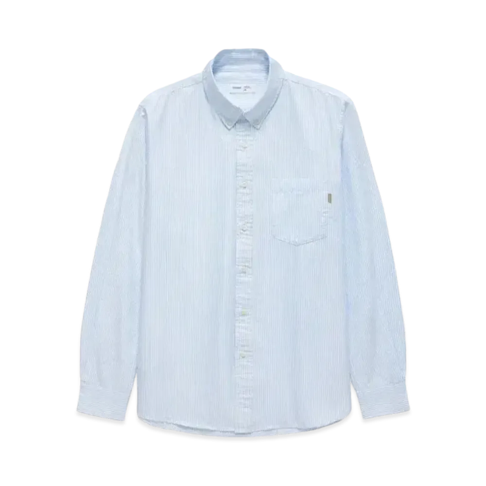 JJJJound Lightweight Oxford "White/Blue Stripes"