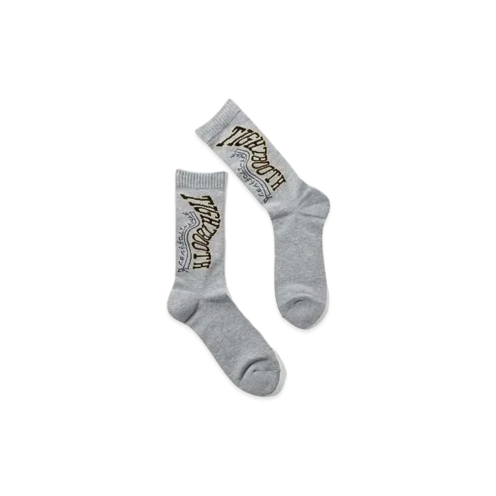 TIGHTBOOTH Acid Logo Socks "Grey"