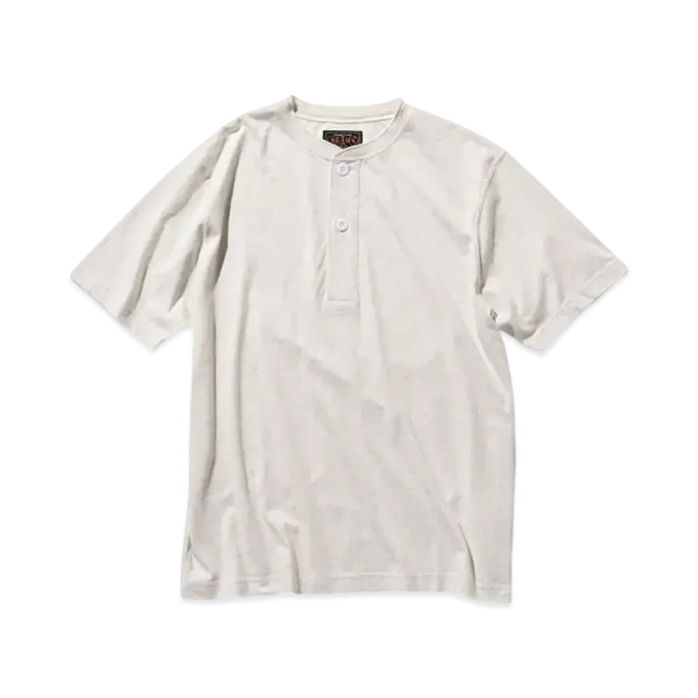 BEAMS Henley Neck Tee 30 "Ash"
