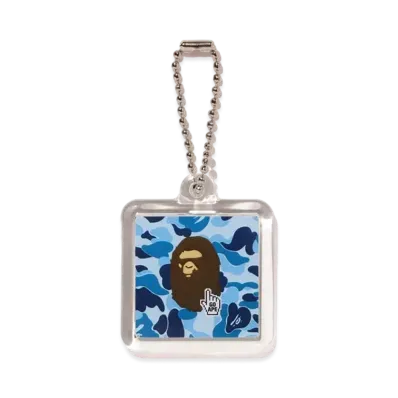 A BATHING APE Bape Camo Go Ape Pointer Keychain "Blue"