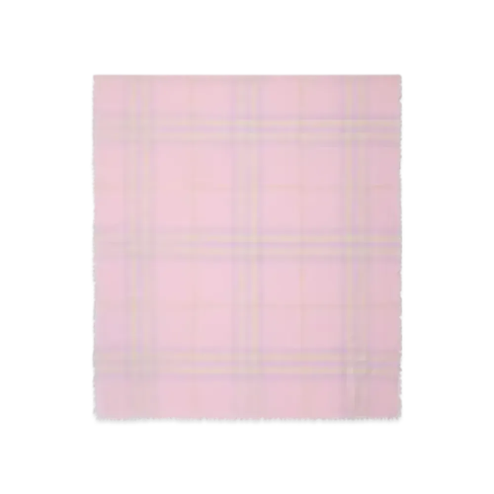 Burberry Wide Check Wool Scarf "Fondant"